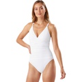 Tommy Bahama Pearl Over the Shoulder Cross Front One-Piece
