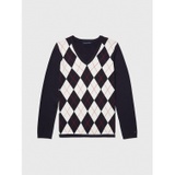 TOMMY HILFIGER Argyle V-Neck Sweater