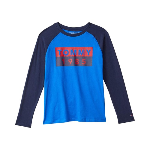 타미힐피거 Tommy Hilfiger Kids Abstract Flag Long Sleeve T-Shirt (Bid Kids)