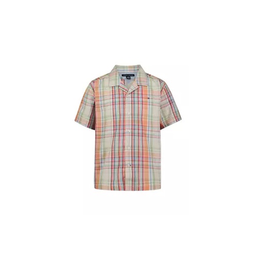 타미힐피거 Boys 4-7 Short Sleeve Yarn Dyed Camp Shirt