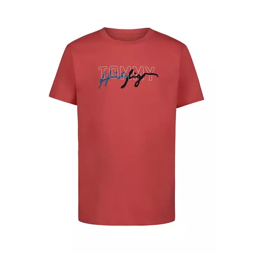 타미힐피거 Boys 4-7 Short Sleeve Signature Tangle Script Logo Graphic T-Shirt