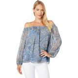 Tommy Hilfiger Long Sleeve Off-the-Shoulder Paisley Top