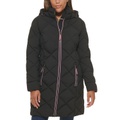 Womens Hooded Quilted Puffer Coat