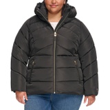 Womens Plus Size Hooded Puffer Coat