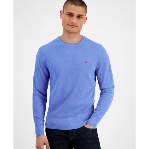 타미힐피거 Mens Ricecorn Textured-Knit Crewneck Sweater