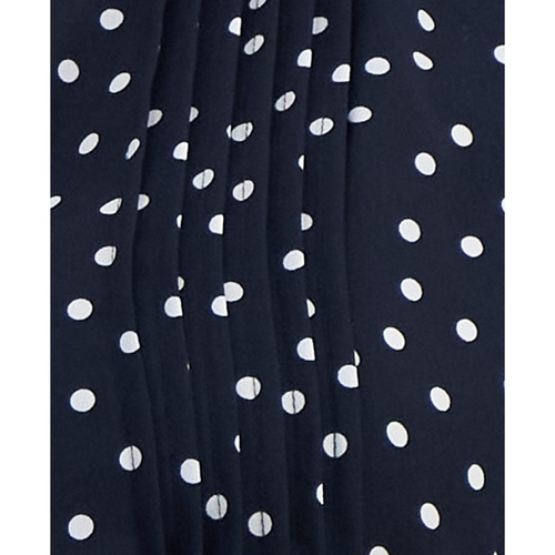 타미힐피거 Plus Size Dot Print Pintuck 3/4-Sleeve Top
