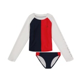 Big Girls Colorblock Flag Two Piece Swimsuit