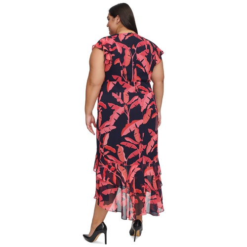 타미힐피거 Plus Size Beverley Hills Printed Midi Dress