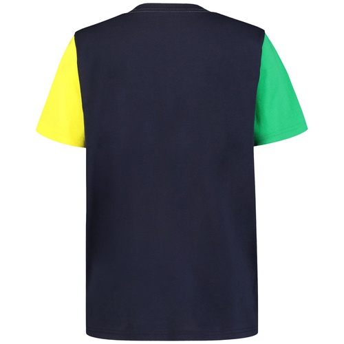 타미힐피거 Big Boys Flag Block Colorblocked Cotton Short-Sleeve T-Shirt
