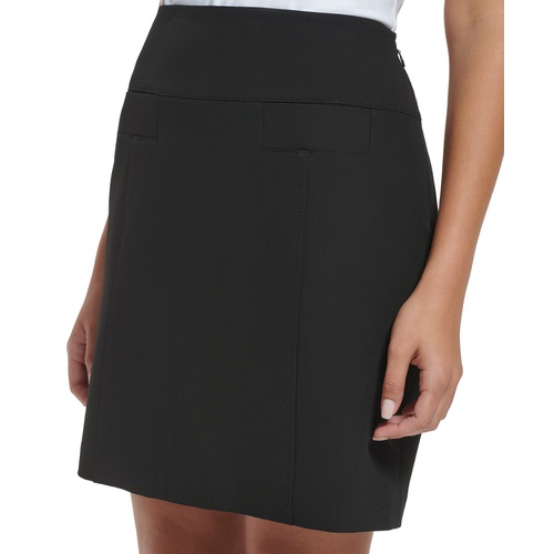타미힐피거 Womens Seamed Side-Zip Mini Skirt