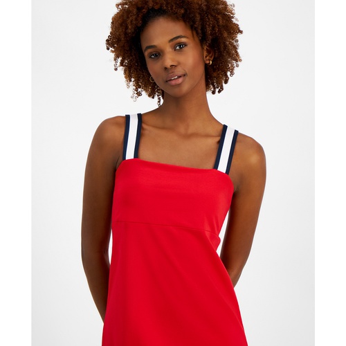 타미힐피거 Womens Striped-Strap French Terry Sneaker Dress