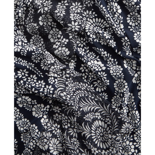 타미힐피거 Womens Floral-Print Ruffled Midi Dress