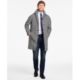 Mens Modern-Fit Stretch Water-Resistant Houndstooth Overcoat