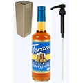 Torani Sugar Free Pumpkin Pie Flavoring Syrup, 750mL (25.4 Fl Oz) Glass Bottle, Individually Boxed, With Black Pump