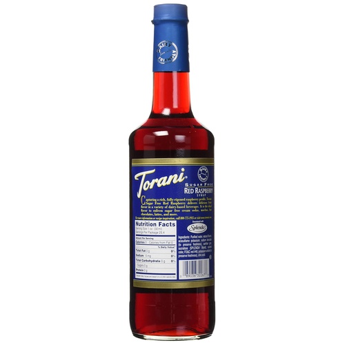 Torani Sugar Free Raspberry Syrup (750 mL /25.4 oz)