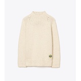 Tory Burch SPECKLED HAND KNIT MOCKNECK SWEATER