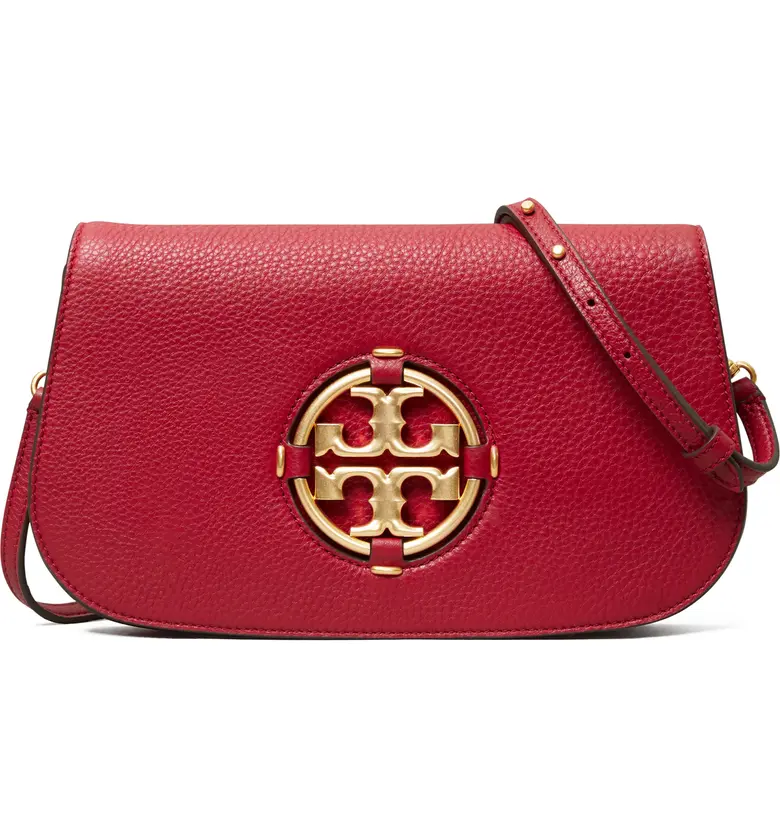 Tory Burch Miller Pebbled Leather Clutch_LOGANBERRY