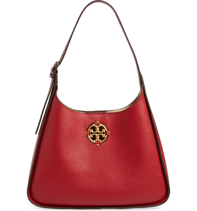 Tory Burch Miller Leather Hobo Bag_LOGANBERRY