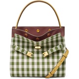 Tory Burch Small Lee Radziwill Gingham Double Bag Satchel_LECCIO / NEW IVORY GINGHAM
