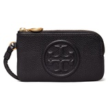 Tory Burch Perry Bombe Leather Card Case_BLACK