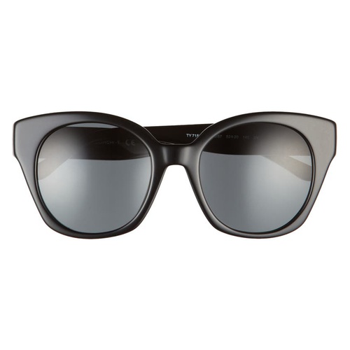 토리버치 Tory Burch 52mm Cat Eye Sunglasses_BLACK/ GREY SOLID