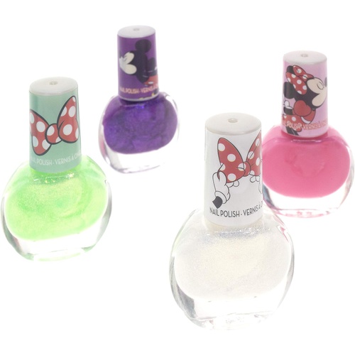  Townley Girl Disney Minnie Mouse Non-Toxic Peel-Off Nail Polish Set for Girls, Glittery and Opaque Colors, Ages 3+ - 18 Pack