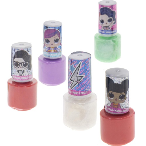 Townley Girl L.O.L. Surprise! Non-Toxic Peel-Off Nail Polish Set for Girls, Glittery and Opaque Colors, with Toe Spacers and Nail Stickers, Ages 5+ (15 Pack), for Parties, Sleepove
