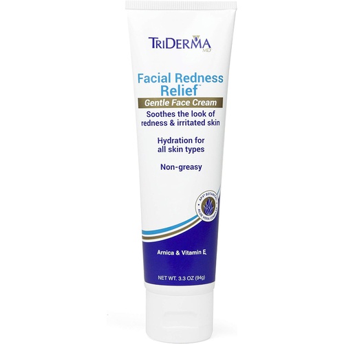  TriDerma Facial Redness Relief Gentle Face Cream, 3.3 Ounces
