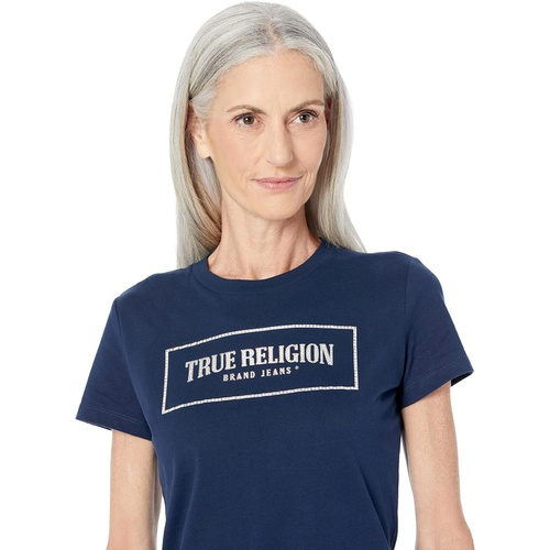 트루릴리젼 True Religion Sparkle Box Logo Crew Neck Tee