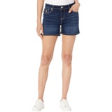 U.S. POLO ASSN. 4 1u002F2 Mid-Rise Stretch Denim Shorts in Dark Enzyme Wash