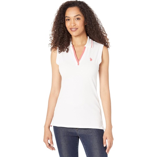  U.S. POLO ASSN. Open Placket Sleeveless Polo Shirt