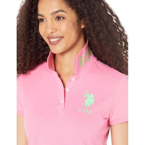  U.S. POLO ASSN. Neon Logos Short Sleeve Polo Shirt