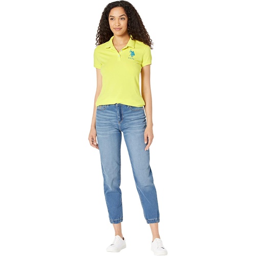  U.S. POLO ASSN. Neon Logos Short Sleeve Polo Shirt