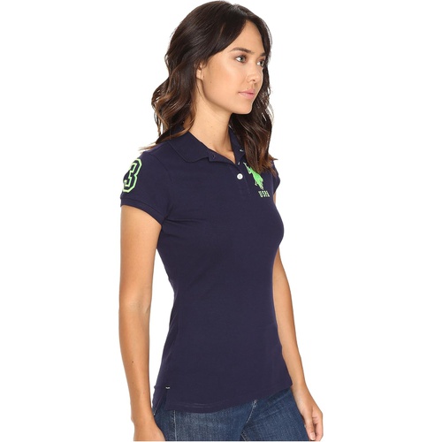  U.S. POLO ASSN. Neon Logos Short Sleeve Polo Shirt