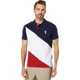 U.S. POLO ASSN. Slim Fit Color-Block Pique Knit Shirt