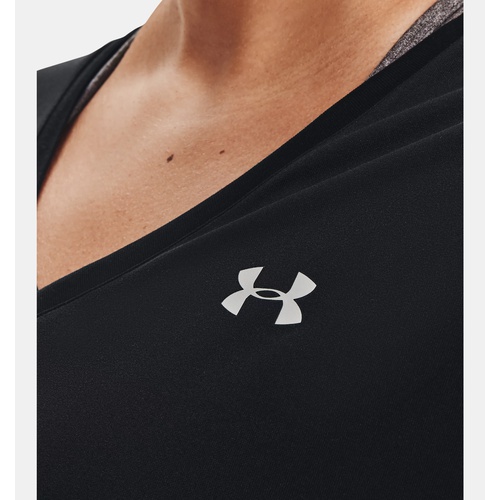 언더아머 Underarmour Womens UA Tech Short Sleeve V-Neck