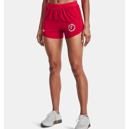 언더아머 Underarmour Womens UA Fly-By 2.0 Collegiate Sideline Shorts