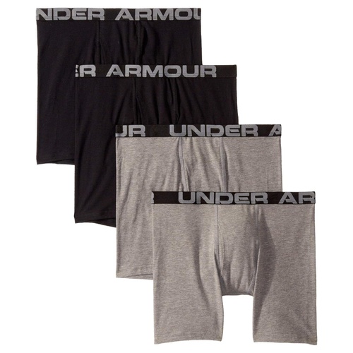 언더아머 Under Armour Kids 4-Pack Core Cotton Boxer Set (Big Kids)