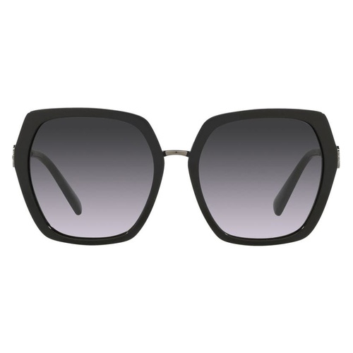  Valentino 57mm Geometric Sunglasses_BLACK/ GRADIENT BLACK