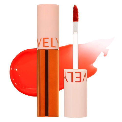  VELY VELY Honey Glow Lip Tint - Vivid Bright Color Moisturizing Lightweight Glossy Lip Stain (0.13 fl oz. / 3.8g) #Dear Orange