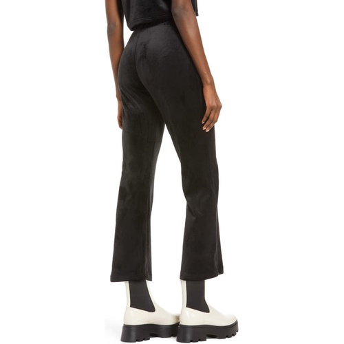  VERO MODA Athena Velvet Flare Crop Pants_BLACK