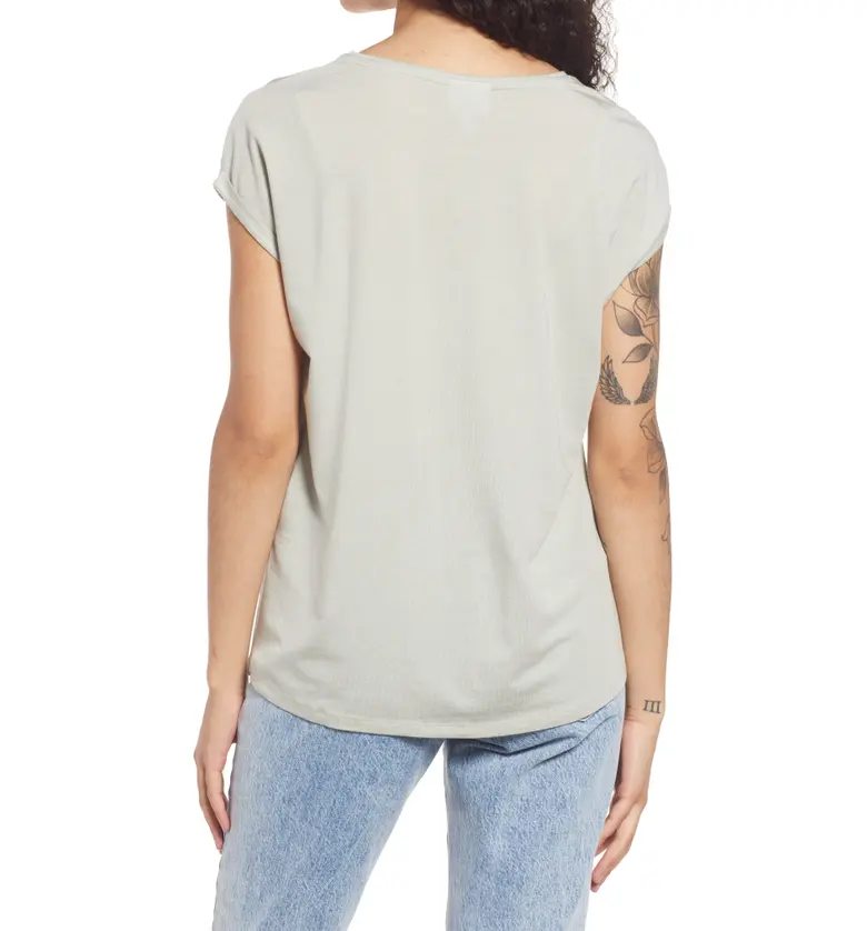  VERO MODA Ava Dolman Sleeve Top_MINERAL GRAY