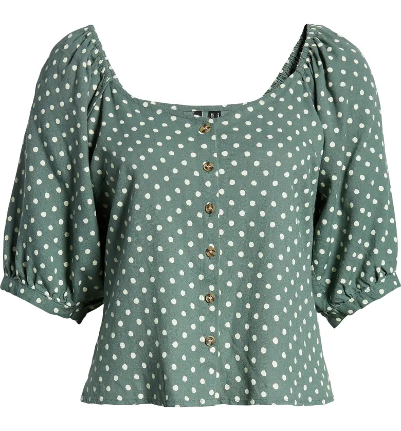  VERO MODA Astimilo Puff Sleeve Top_LAUREL WREATH