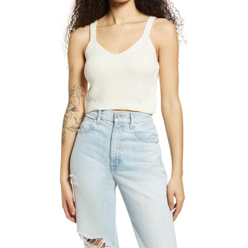  VERO MODA Henja Crop Sweater Tank Top_BIRCH