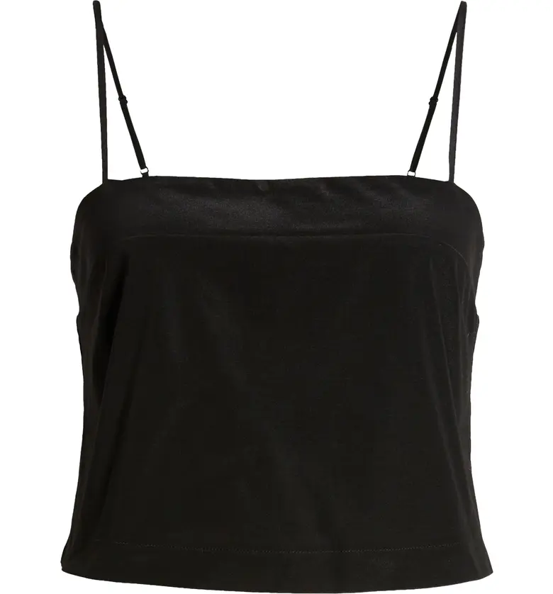  VERO MODA Giana Woven Crop Cami_BLACK