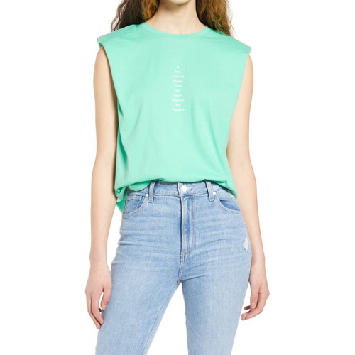  VERO MODA Hollie Strong Shoulder Graphic Tank_JADE CREAM