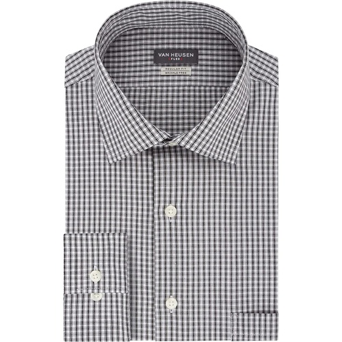  Van Heusen Mens Dress Shirt Regular Fit Flex Collar Check