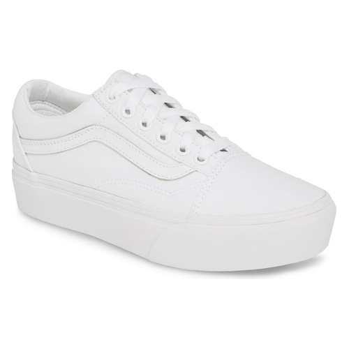 반스 Vans Old Skool Platform Sneaker_TRUE WHITE