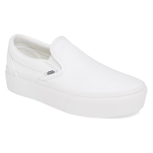 반스 Vans Platform Slip-On Sneaker_TRUE WHITE