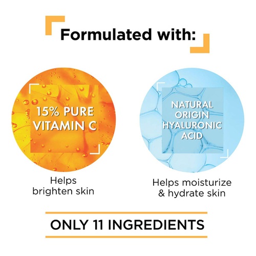  Vichy LiftActiv Vitamin C Serum and Brightening Skin Corrector, Anti Aging Serum for Face with 15% Pure Vitamin C, Hyaluronic Acid and Vitamin E, for Brighter, Firmer Skin